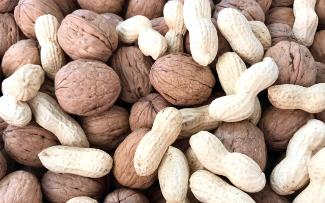 Walnuts and peanuts