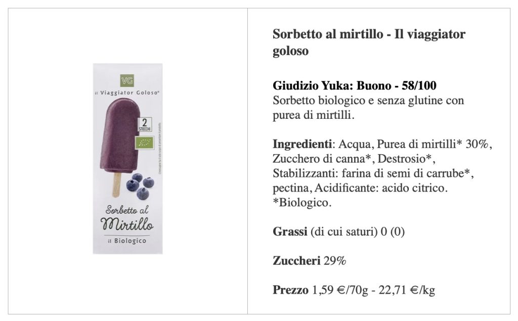 migliori gelati Yuka